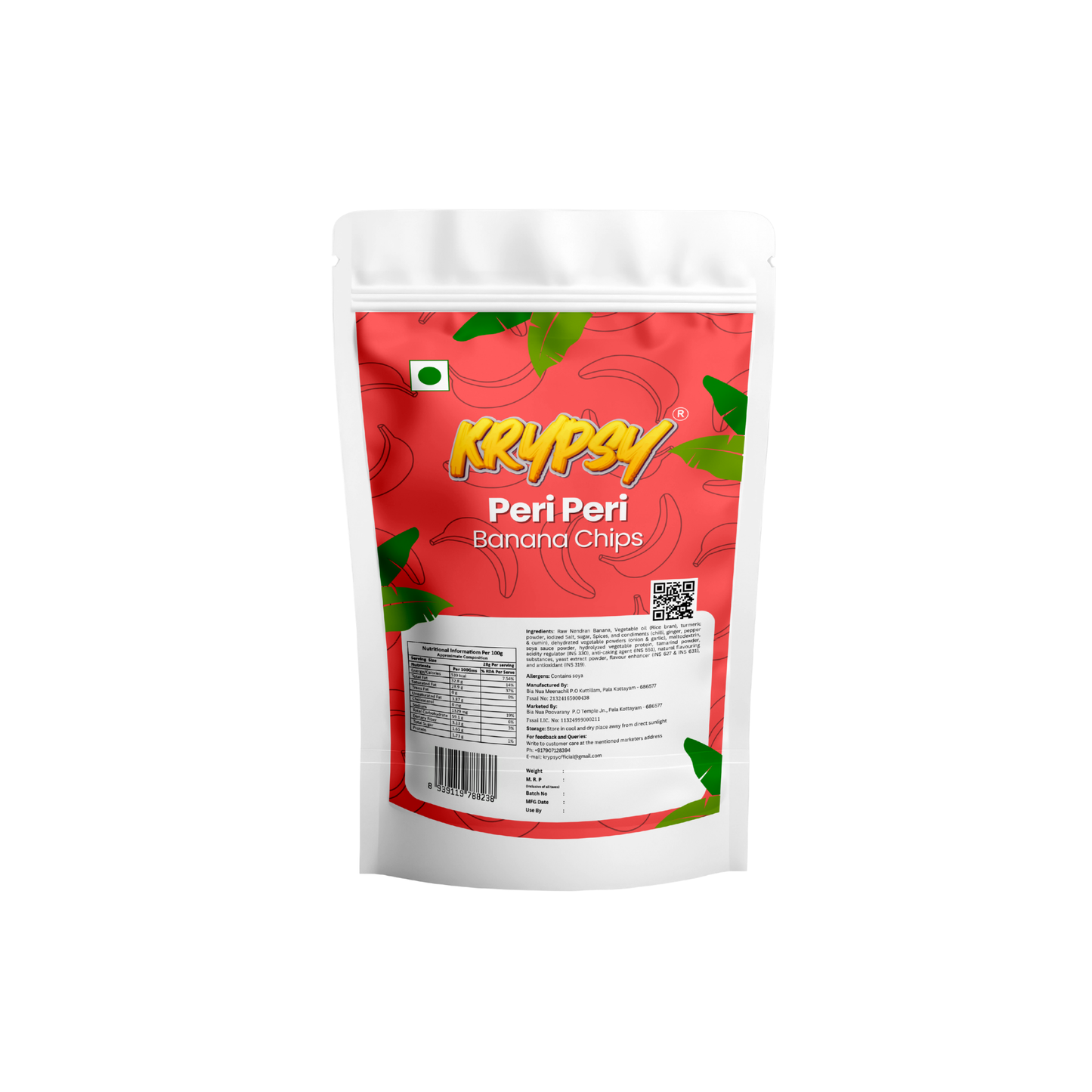 Krypsy Peri Peri Banana Chips – Made in Pure Coconut Oil