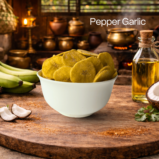 Krypsy Pepper Garlic Banana Chips – Made in Pure Coconut Oil