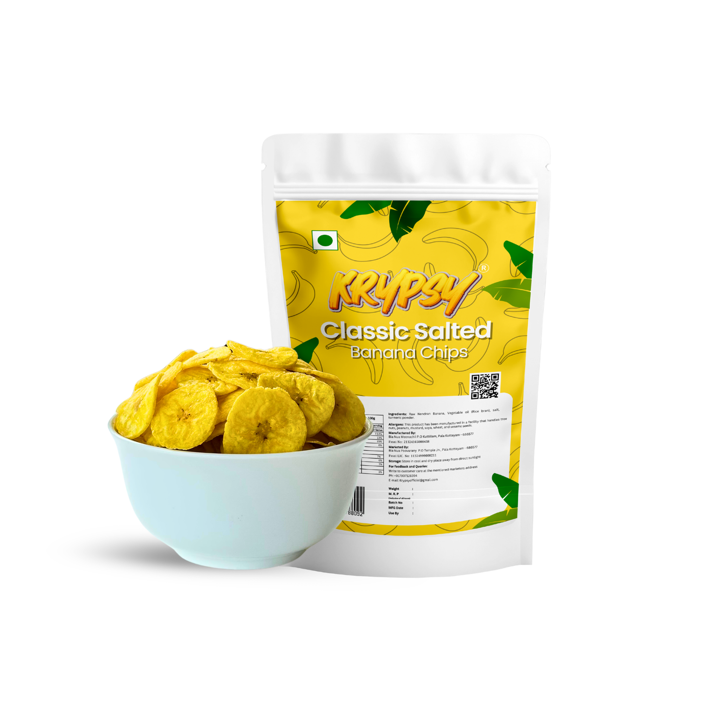 Krypsy Classic Salted Banana Chips – Made in Pure Coconut Oil
