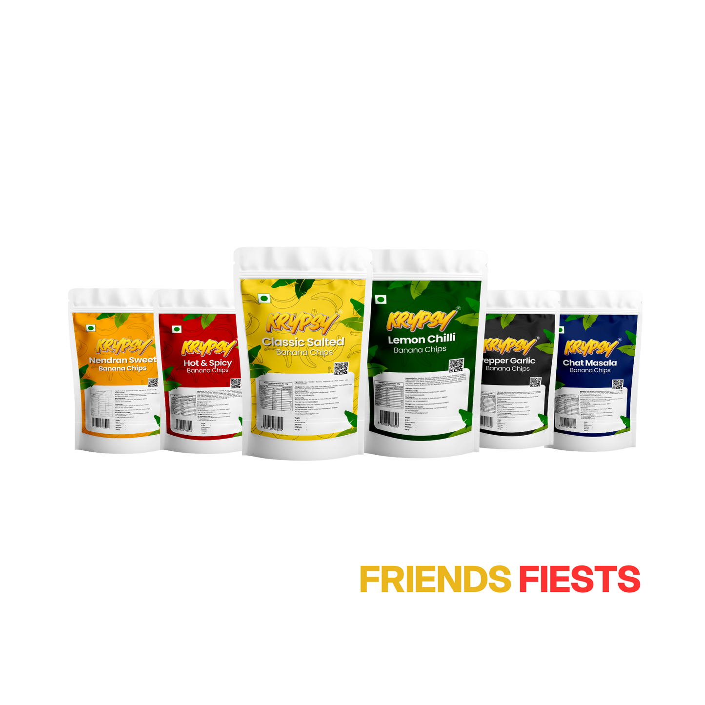 Krypsy Friends Fiesta – Made in Pure Coconut Oil - Pack of 6