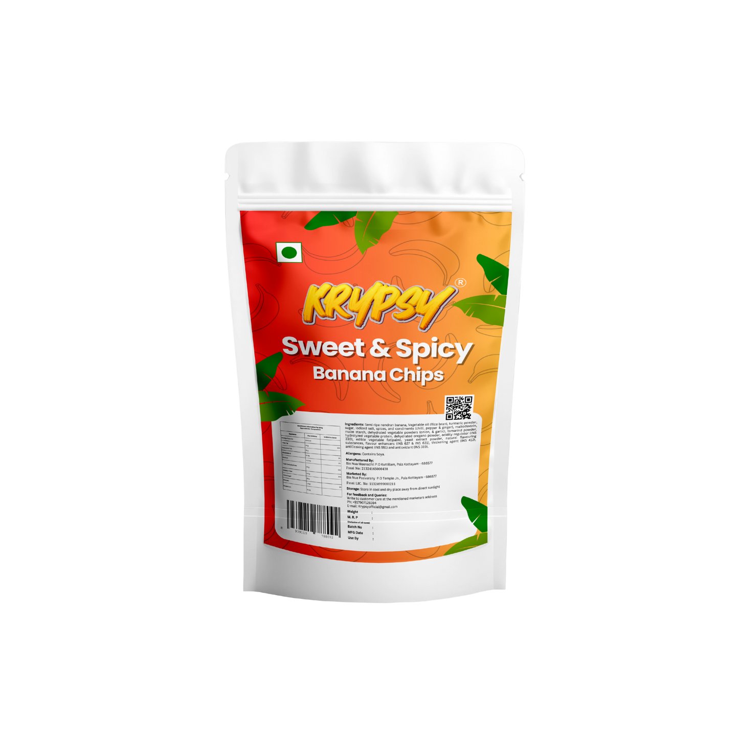Krypsy Sweet & Spicy Banana Chips – Made in Pure Coconut Oil