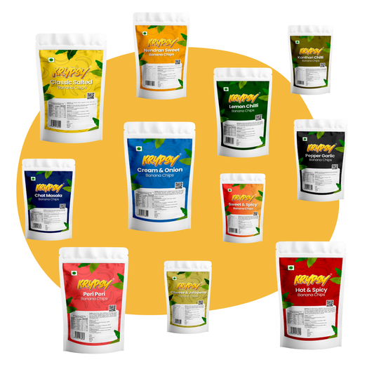 Krypsy 11 Flavour Banana Chips Combo – Festive Offer Pack